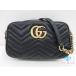  Gucci GUCCI GGma-monto маленький сумка на плечо 447632 чёрный чёрная кожа ro мусор ni цепь [ б/у ][ бесплатная доставка ]bk10264
