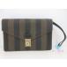  Fendi FENDI ручная сумочка клатч pe can черный чёрный Brown чай PVC кожа в наличии сумка [ б/у ] bk9795