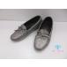  Tod's TOD*S обувь для вождения Loafer 36 1/2 23.5cm ламе серебряный кожа Logo обувь [ б/у ]sh1756