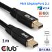 �������K�i Club 3D Mini DisplayPort 2.1 to Mini DisplayPort 2.1 �o���� 80Gbps 4K240Hz 8K60Hz 10K60Hz VESA DP80�F�؃P�[�u�� 1m (CAC-1165)