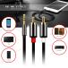 VISION �I�[�f�B�I�P�[�u�� 3.5mm �X�e���I�~�j�v���O to 2RCA�i��/���j�ϊ� AUX �����b�L �I�X 1m �֘A�摜1
