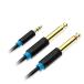 VENTION 3.5mm Male to 2*6.5mm Male аудио кабель 2m черный BA-5435
