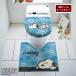 PEANUTS pair trace pattern toilet mat cover cover set Snoopy standard mat &O U cover set 