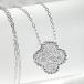  бриллиантовое колье clover pave цветок цветок подвеска 4 лист 18k 18 золотой Gold WG BRP-0062