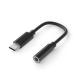 PGA PG-35CCN11BK 3.5mm to USB-C слуховай аппарат изменение адаптер кабель длина 5cm черный 