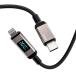 AUKEY CB-CL14-BK �}���[�d�Ή��P�[�u�� Impulse series Digital Display [Type-C to Lightning] 1m �u���b�N