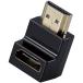  Elecom AD-HDAABS02BK изменение адаптер HDMI L знак нисходящий 90 раз мужской женский изменение HDMI кабель удлинение коннектор 4K 60p позолоченный RoHS палец . основа черный 