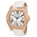 a_line Women's 80008-RG-02-WH Adore White/Rose Gold-Tone Leather Watch ¹͢