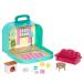 Li'l Woodzeez - Living Room Playset with Furniture �� Accessories - Compact Travel Suitcase, Portable Dollhouse Playset for Imaginative Pretend Play -