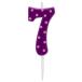 Papyrus цифра 7 день рождения свеча лиловый полька-дот (1 шт )