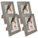 iRahmen 5x7 �ʐ^�t���[�� 4���Z�b�g ���𑜓x�K���X �A���e�B�[�N�����X�O���[���t���[�� 5 x 7 �ؐ��t�H�g�t���[�� ���f�B�X�v���C�ƕǎ��t���p