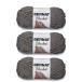 Bernat Blanket Dark Gray Yarn - 3 Pack of 150g/5.3oz - Polyester - 6 Super Bulky - 108 Yards - Knitting/Crochet