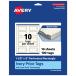 Avery печать возможный дыра прямоугольный цена бирка, Sure feed технология,1-1/2 дюймовый x 3 дюймовый, коврик слоновая кость карта stock, край . печать, Laser / чернила 