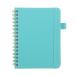 HAPINARY A6 Address Book: Wirebound Notebook with Alphabetical Tabs - 128 Pages Pocket Phone Number/Emails Book for Personal Information, Sky-Blue