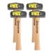 Collins 3 lb Steel Drilling Hammer 10 in Hickory Handle - Mini Sledge-Hammer - Small Sledge Hammer for Sledgehammers Demolition - Pack of 4