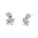 Sparkling Sterling Silver Cubic Zirconia Octopus Earrings Sterlin ¹͢