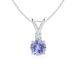 Angara Natural Tanzanite Solitaire Pendant Necklace for Women, G ¹͢