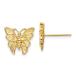 ¹͢ʡSolid 14k Yellow Gold Butterfly Post Studs Earrings   12mm x 12m