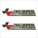 ¹͢ʡ2PC ABS Plastic 3D Texas Edition Emblem Map+Flag Silver Compatib