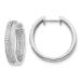 ���¹�͢���ʡ�14k White Gold Diamond In/Out Hoop Earrings