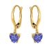 ���¹�͢���ʡ�5mm 1.00Ctw Heart Cut Tanzanite 14k Yellow Gold Over .925 Silver