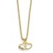 ¹͢ʡ10k Tri Color Black Hills Gold Double Heart Necklace 18in 13.55m