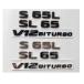 ���¹�͢���ʡ�Un Branded Chrome Black Letters Emblems Badges Sticker for Merce