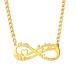 ¹͢ʡYafeeso 10k 14k 18k Solid Gold Personalized Infinity Name Neckla