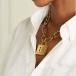 Vintage Chunky Metal Thick Chain Necklace Geometric Letter B Loc ¹͢