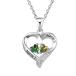 ¹͢ʡPersonalized Mothers Necklace with 2 CZ Birthstones, Sterling Si
