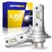 AUTOONE H7 LED ե饤ŵ 6500K ۥ磻 1:1 ߥ˥ ץ饰ɥץ쥤 2ĥѥå AUTO ¹͢