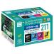 �G���R�� ECI-BR211-4P �G�R���J �݊����T�C�N���C���N�J�[�g���b�W �u���U�[ LC211-4PK 4�F�p�b�N(�痿+����) �C���N�c�ʕ\���Ή�