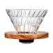  HARIO VDGR-02-OV V60 heat-resisting glass penetration dripper olive wood coffee dripper 1-4 cup for HARIO