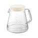 . industry TW-3725 coffee server white 750ml 5 cup minute is light crack difficult to lighter n resin made glass as with transparent 