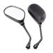  bike mirror left right set 8mm side mirror Honda motor-bike scooter bike black new goods ellipse mirror regular screw ((S