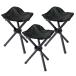 3 шт. комплект стул складной штатив compact стул черный легкий портативный уличный кемпинг альпинизм рыбалка ((S ((S