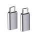 2 шт. комплект micro usb type-c изменение адаптер type-c to микро usb зарядка изменение коннектор серебряный ((S ((S