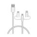 Elecom MPA-AMBLCAD03WH белый смартфон для USB кабель 3in1 microUSB+Type-C+Lightning 0.3m ELECOM