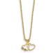 ¹͢ʡ10k Tri-Color Black Hills Gold Double Heart Necklace 18in 13.55mm st
