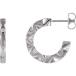 Solid Platinum Geometric Facet Triangle Hoop Huggie Earrings (17 ¹͢