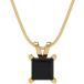 ¹͢ʡClara Pucci 3.1 ct Princess Cut Genuine Natural Black Onyx Solitaire