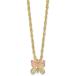 ¹͢ʡ10k Tri-Color Black Hills Gold Butterfly Necklace 18in 6.68mm style
