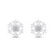 Round Cut Natural White Diamond Accent Snowflake Stud Earrings I ¹͢