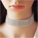 ¹͢ʡFaruodis Rhinestone Choker Necklace Wide Crystal Choker Necklace 5Ro