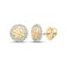 Macey Worldwide Jewelry 10K Yellow Gold Mens Diamond Nugget Circ ¹͢