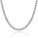 ¹͢ʡ5 mm Round Colorless Moissanite Engagement Necklace for Women/He