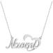 Ouslier 925 Sterling Silver Personalized Heart Name Necklace Pendant Custom Nameplate Couple Choker Jewelry for Women Girls (Silver)¹͢