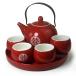 ¹͢ʡFiesta Chinese Tea Gift Set 1 TeaPot 4 Cups Porcelain Tray for C