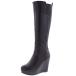 ¹͢ʡTOP Moda Womens Mid Calf Round Toe Wedge Heel Boots Camber 28 Bl