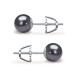 Black Cultured Pearl Earrings Stud AAA 6mm Freshwater Cultured P ¹͢